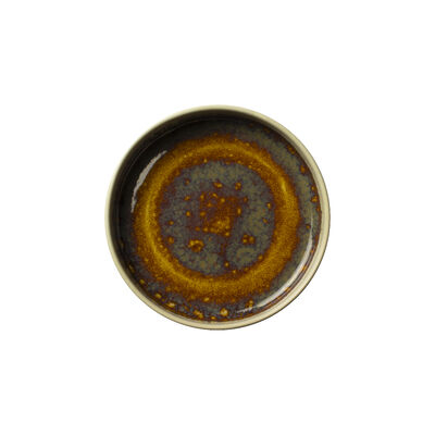 Aurora Vesuvius Amber Round Stacking Tray 16.5cm (6 1/2")