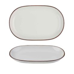 Modest Brown Oval Platter 33 x 21cm / 13Inch x 8.25Inch