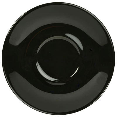 Porcelain Black Saucer 12cm/ 4.75"
