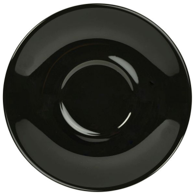 Porcelain Black Saucer 16cm/ 6.25"