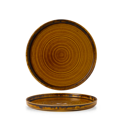 Dudson Harvest Brown  Walled Plate 8.67"