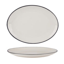 Modest Black Oval Platter 31cm