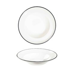 Modest Black Pasta Plate 25cm / 9.75Inch 420ml / 17.75oz