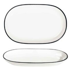 Modest Black Oval Platter 33 x 21cm / 13Inch x 8.25Inch