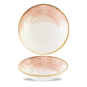 Homespun Accents Coral Evolve Coupe Plate 6.5Inch