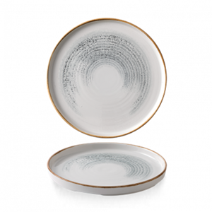 Homespun Accents Jasper Grey Walled Plate 8.67"