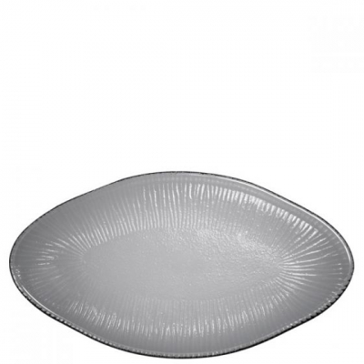 Churchill Bamboo Organic Glass Oval Platter 11 3/4X6 3/8"