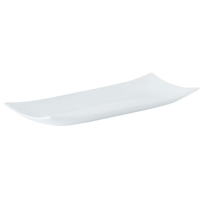 Porcelite Curved Edge Rectangular Buffet Tray 30x13cm/12"x5.25"