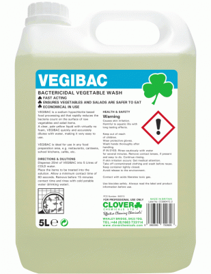 Vegibac Bactericidal Vegetable Wash 5L