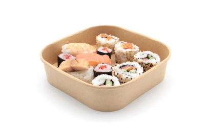 Salad Bowl Square Kraft 750ml x300