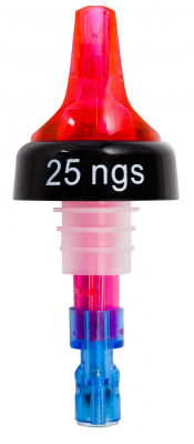 25ml Red Quick Shot 3 Ball Pourer NGS (Pack of 12)