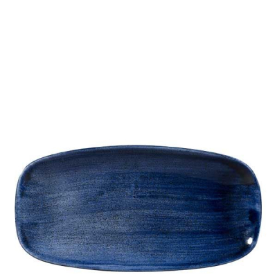 Churchill Stonecast Patina Cobalt Blue Chefs Oblong Plate 11 3/4X6Inch