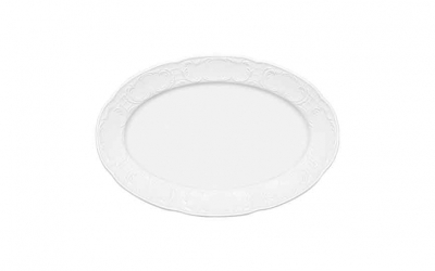 Mozart Oval Rimmed Plate 12.5x8Inch/32x21cm