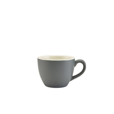 Porcelain Matt Grey Bowl Shaped Cup 9cl/ 3oz