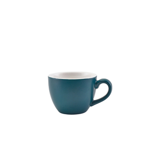 Porcelain Matt Teal Bowl Shaped Cup 9cl/ 3oz
