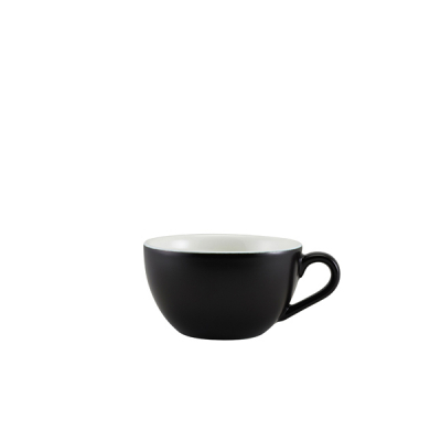 Porcelain Matt Black Bowl Shaped Cup 17.5cl/ 6oz