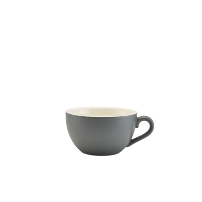 Porcelain Matt Grey Bowl Shaped Cup 17.5cl/ 6oz