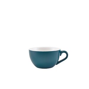 Porcelain Matt Teal Bowl Shaped Cup 17.5cl/ 6oz