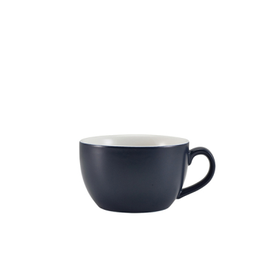 Porcelain Matt Blue Bowl Shaped Cup 25cl/ 8.75oz