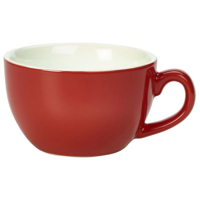 Porcelain Red Bowl Shaped Cup 25cl/ 8.75oz