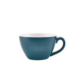 Porcelain Matt Teal Bowl Shaped Cup 34cl/ 12oz