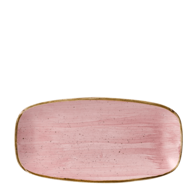 Churchill Stonecast Petal Pink Chefs Oblong Plate 13 7/8X7 3/8Inch