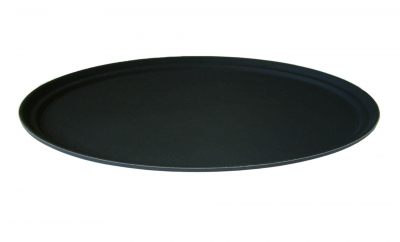 Non-Slip Oval Tray Black 27 x 22"