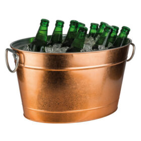 Beverage Tub Galvanised Metal Copper 40x28x22cm