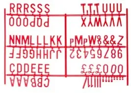 3/4" Letter Set (540 characters) Red