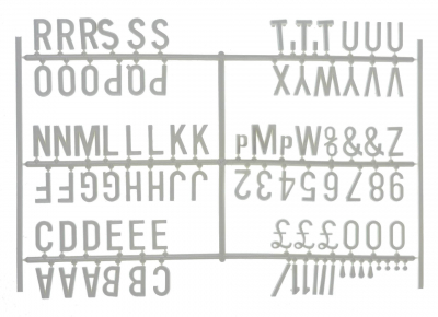 3/4Inch Letter Set (540 characters) White