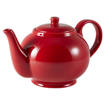 Porcelain Red Teapot 45cl/ 15.75oz