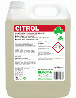 Citrol Washing Up Liquid 5L (Lemon Fragrance)