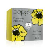 Napkin Yellow 40cm/3ply 8 Fold x1000