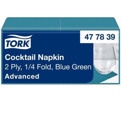 Tork Cocktail Napkin Blue Green 24cm 2ply x2400
