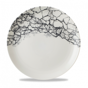 Kintsugi Accents Quartz Black Evolve Coupe Plate 11.25Inch