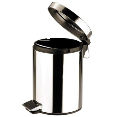 Pedal Bin Round Stainless Steel Mirror 12L