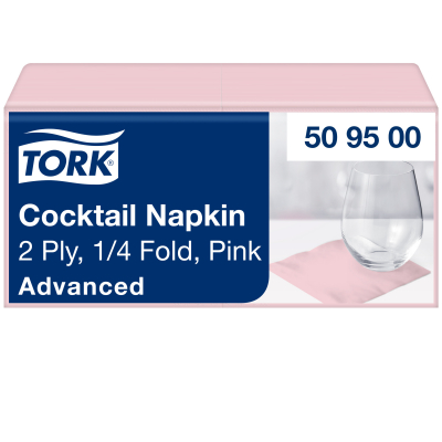 Tork Pink Light Cocktail Napkin 24cm/2ply x2400