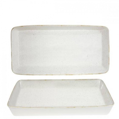Churchill Stonecast Hints Barley White Rectangle Baking Tray 21X13X2.5Inch
