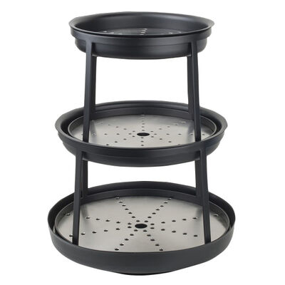 Black Metal 3 Tier Seafood Stand 31cm x 39.4cm (12 1/4Inch x 15 1/2Inch)