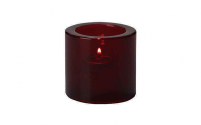 Round Votive Red 7cm [3"]