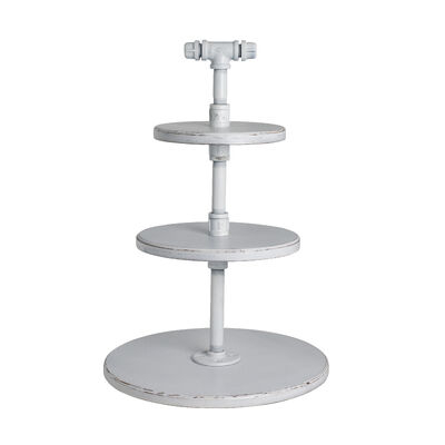 Creations Aged White 3-Tier Stand 35.5 x 50.9cm (14 x 20Inch)