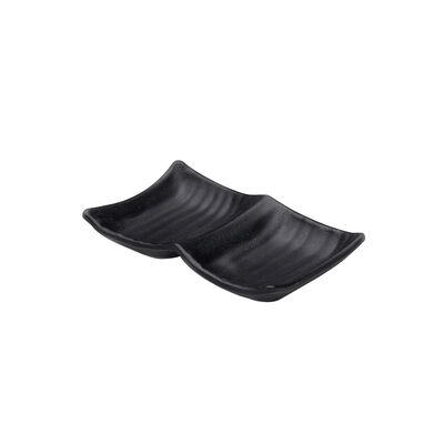 Zen Black 2 Compartment Tray 8.5 x 2.5cm (3 3/8 x 1")