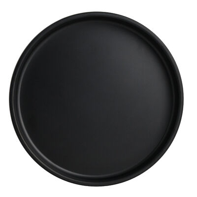 Cali Black Stack Melamine Plate 15.9 x 2.2cm (6 1/4 x 7/8Inch)