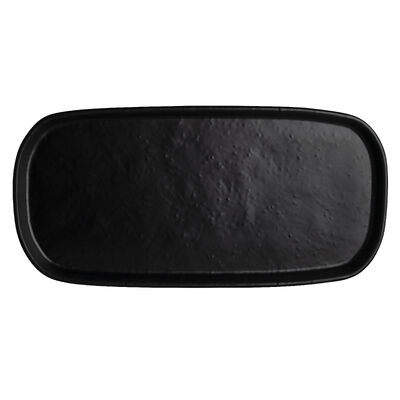 Cali Black Rectangle Melamine Tray 36.8 x 17.7cm (14 1/2 x 7")