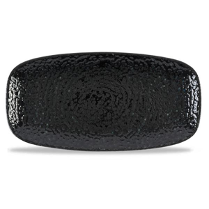 Homespun Chroma Black Chefs Oblong Plate 11 3/4X6Inch