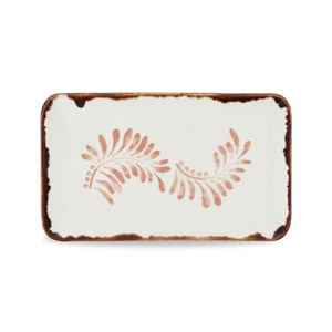 Dudson Harvest Mediterranean Terracotta  Organic Rectangular Plate 10.6X6.3Inch
