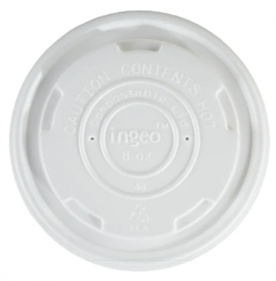 Soup Container Lids Biodegradable 8oz x1000