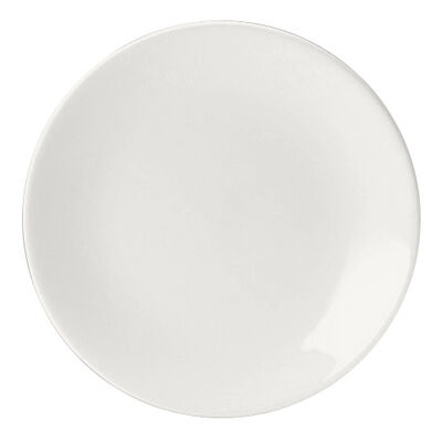 Monaco White Contour Plate 15.25cm (6")
