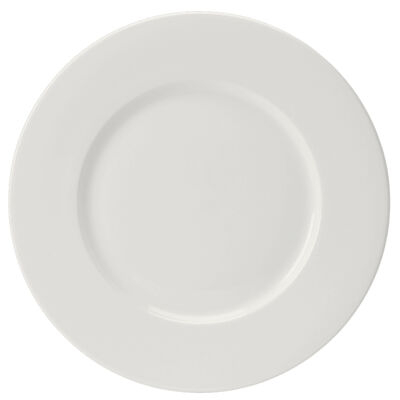 Monaco White Wide Rim Plate 32cm (12 1/2")
