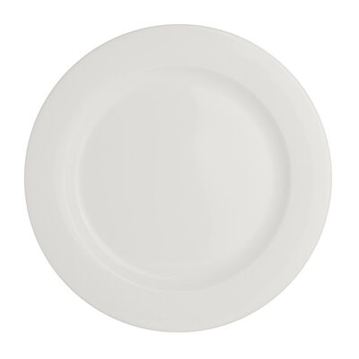 Monaco White Flat Rim Plate 25.5cm (10Inch)